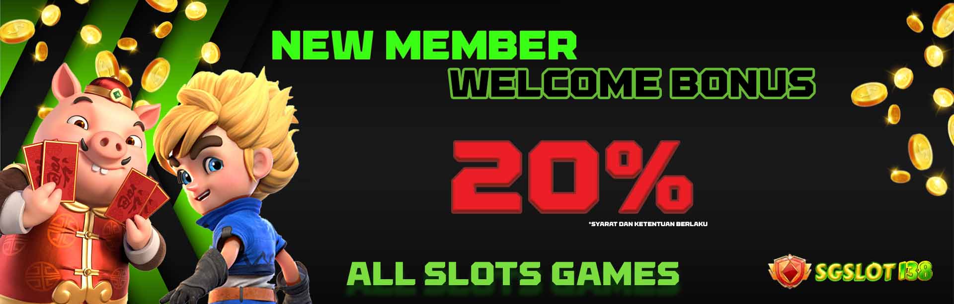 SGSlot138 Bonus New Member 20%